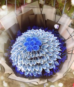 Bó hoa tiền 5k, 70 bông, đường kính 70 cm, quà sinh nhật ý nghĩa cho người thân